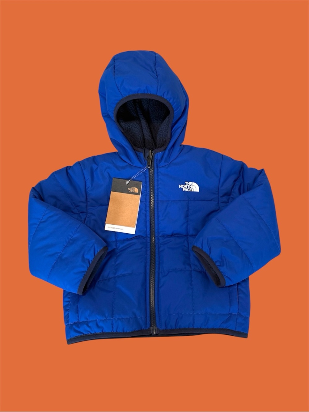 The North Face Toddler Blue Hooded Puffer Jacket